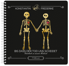 Klick: Details zu Gästebuch Hochzeit "Bones" anzeigen Gästebuch Hochzeit Bones