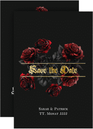 Save the Date-Karte "Gothic Rose"