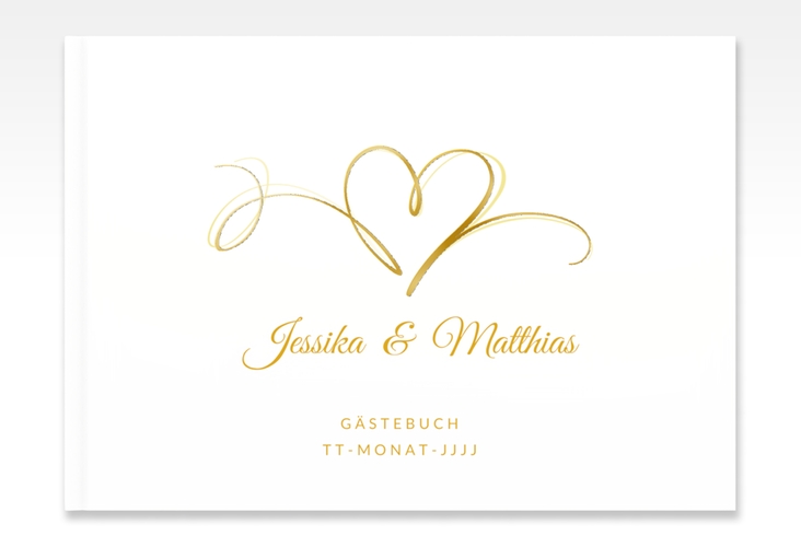 Gästebuch A4 quer Envie A4 quer, Hardcover gold gold