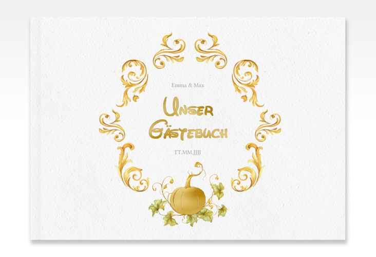 Gästebuch A4 quer Märchenhaft A4 quer, Hardcover gold gold