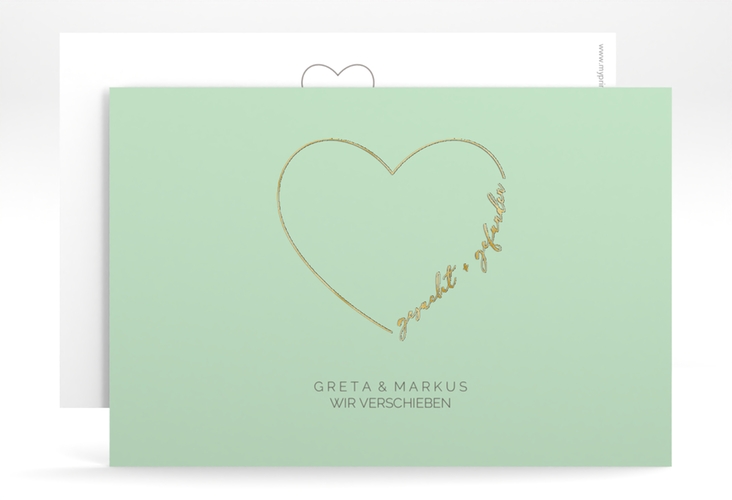 Change the Date-Karte Lebenstraum A6 Karte quer mint gold