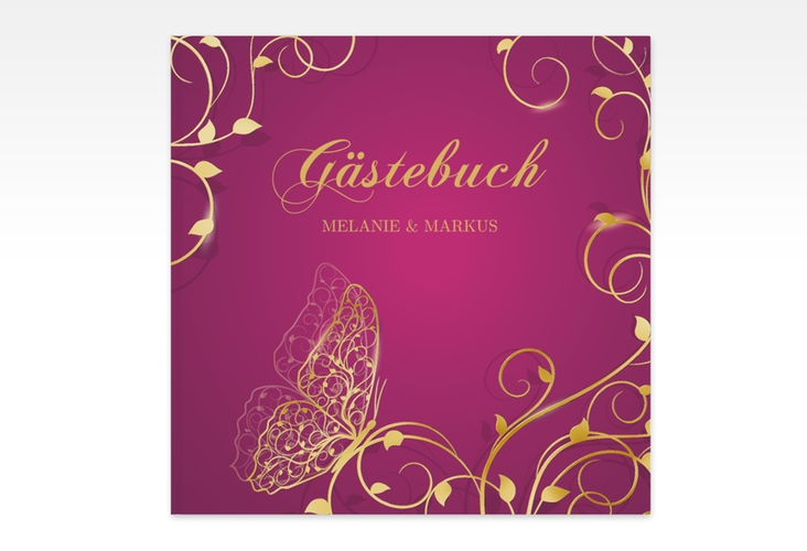 Gästebuch Creation Hochzeit Eternity 20 x 20 cm, Hardcover pink gold