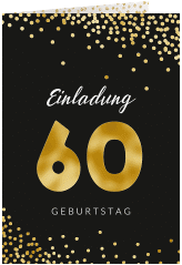 Klick: Details zu Einladung 60. Geburtstag "Glitzer" anzeigen Einladung 60. Geburtstag Glitzer