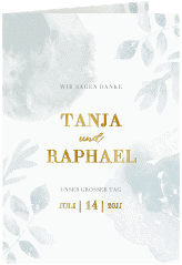 Dankeskarte Hochzeit "Blätterdruck"