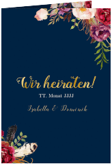 Einladungskarte Hochzeit "Flowers"