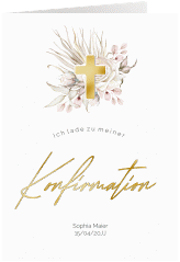 Klick: Details zu Konfirmationseinladung "Boho Cross" anzeigen Konfirmationseinladung Boho Cross