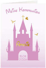 Klick: Details zu Kommunionseinladung "Schlosskirche" anzeigen Kommunionseinladung Schlosskirche