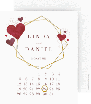 Klick: Details zu Save the Date-Kalenderblatt "Herzlich" anzeigen Save the Date-Kalenderblatt "Herzlich"