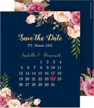 Klick: Details zu Save the Date-Kalenderblatt "Flowers" anzeigen Save the Date-Kalenderblatt "Flowers"