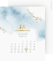 Save the Date-Kalenderblatt "Pastell"