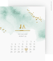 Klick: Details zu Save the Date-Kalenderblatt "Pastell" anzeigen Save the Date-Kalenderblatt "Pastell"
