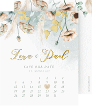 Klick: Details zu Save the Date-Kalenderblatt "Anemone" anzeigen Save the Date-Kalenderblatt "Anemone"