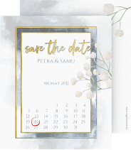 Klick: Details zu Save the Date-Kalenderblatt "Winter" anzeigen Save the Date-Kalenderblatt "Winter"