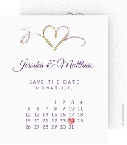 Save the Date-Kalenderblatt "Envie"