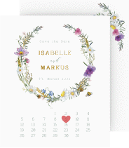 Klick: Details zu Save the Date-Kalenderblatt "Blumengarten" anzeigen Save the Date-Kalenderblatt "Blumengarten"