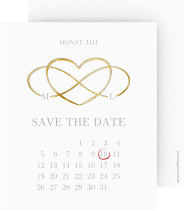 Klick: Details zu Save the Date-Kalenderblatt "Infinity" anzeigen Save the Date-Kalenderblatt "Infinity"