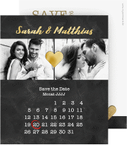 Klick: Details zu Save the Date-Kalenderblatt "Sparkly" anzeigen Save the Date-Kalenderblatt "Sparkly"