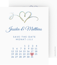 Klick: Details zu Save the Date-Kalenderblatt "Envie" anzeigen Save the Date-Kalenderblatt "Envie"
