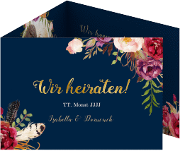 Klick: Details zu Hochzeitseinladung "Flowers" anzeigen Hochzeitseinladung "Flowers"