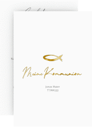 Klick: Details zu Einladung Kommunion "Simple Ichthys" anzeigen Einladung Kommunion Simple Ichthys