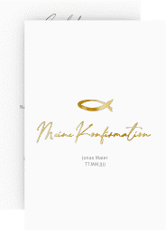 Klick: Details zu Konfirmationseinladung "Schlichtheit" anzeigen Konfirmationseinladung Schlichtheit