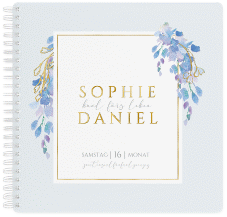 Klick: Details zu Gästebuch Hochzeit "Blauregen" anzeigen Gästebuch Hochzeit "Blauregen"