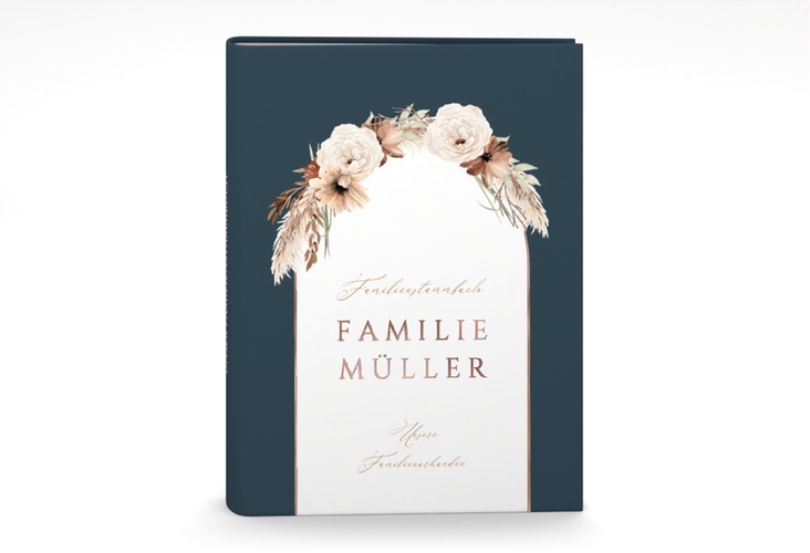 Stammbuch A5 Blumenbogen Stammbuch A5 blau rosegold