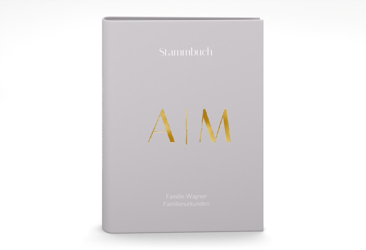 Stammbuch A5 Clean Initial Stammbuch A5 grau gold