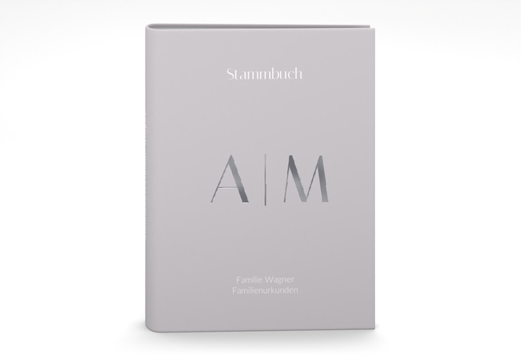 Stammbuch A5 Clean Initial Stammbuch A5 grau silber