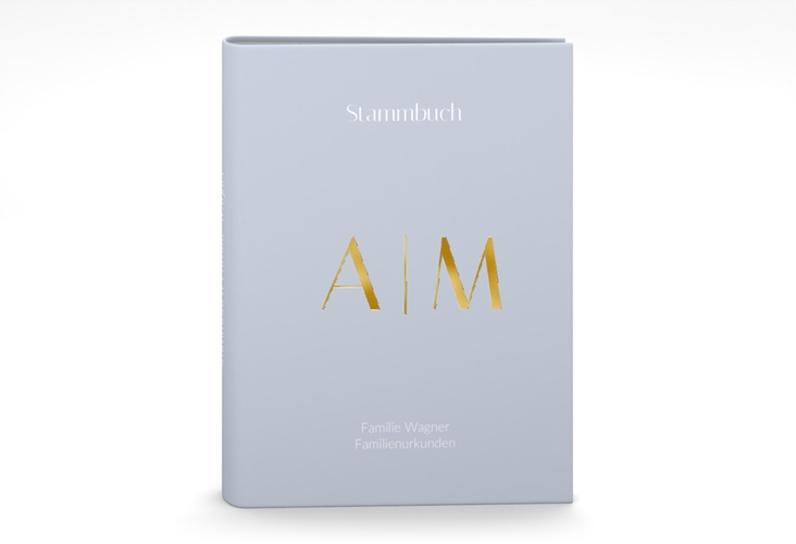 Stammbuch A5 Clean Initial Stammbuch A5 blau gold