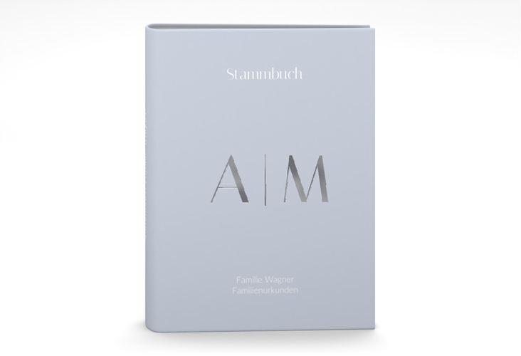 Stammbuch A5 Clean Initial Stammbuch A5 blau silber