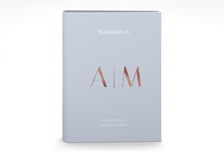 Stammbuch A5 Clean Initial Stammbuch A5 blau rosegold