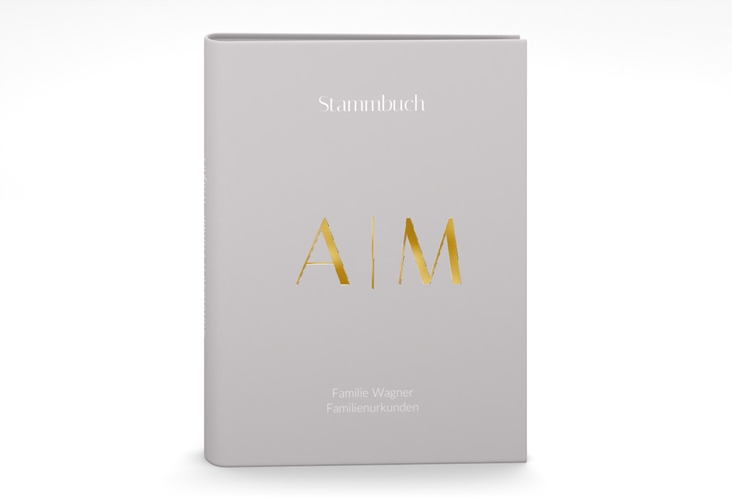 Stammbuch A5 Clean Initial Stammbuch A5 grau gold