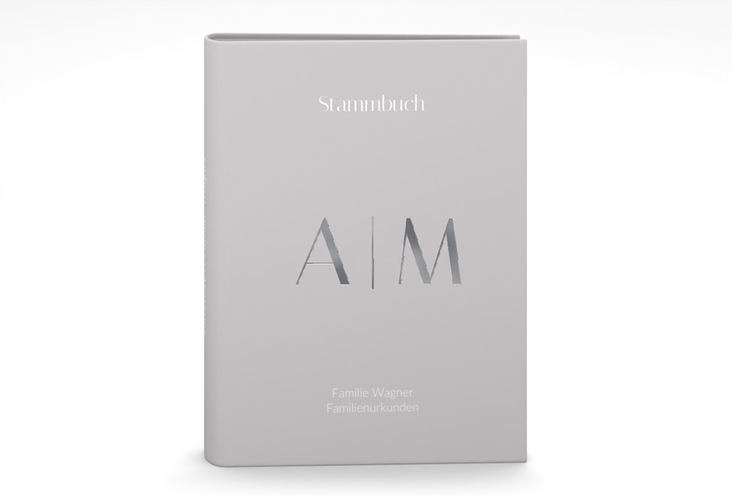 Stammbuch A5 Clean Initial Stammbuch A5 grau silber