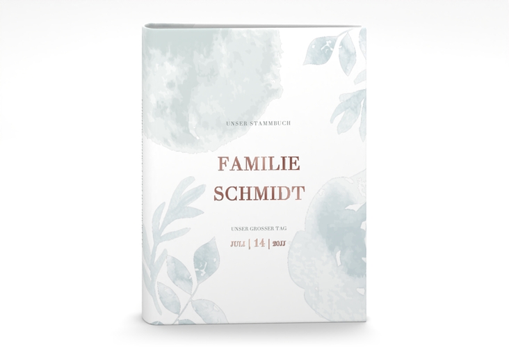 Stammbuch A5 Blätterdruck Stammbuch A5 mint rosegold