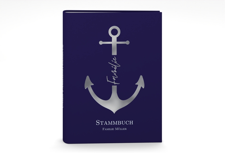 Stammbuch A5 Familienanker Stammbuch A5 blau silber