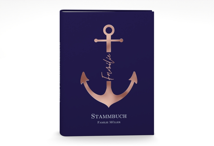 Stammbuch A5 Familienanker Stammbuch A5 blau rosegold