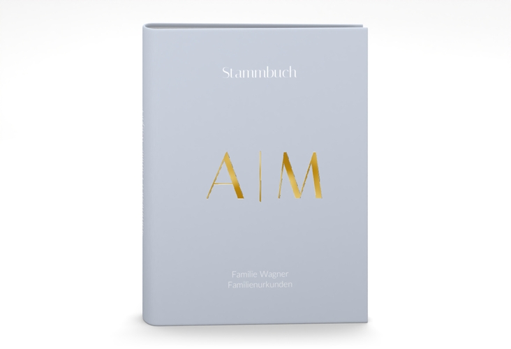 Stammbuch A5 Clean Initial Stammbuch A5 blau gold