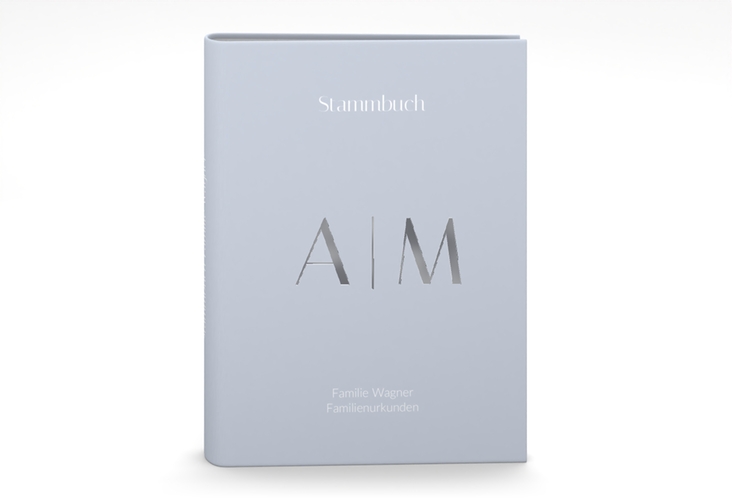 Stammbuch A5 Clean Initial Stammbuch A5 blau silber