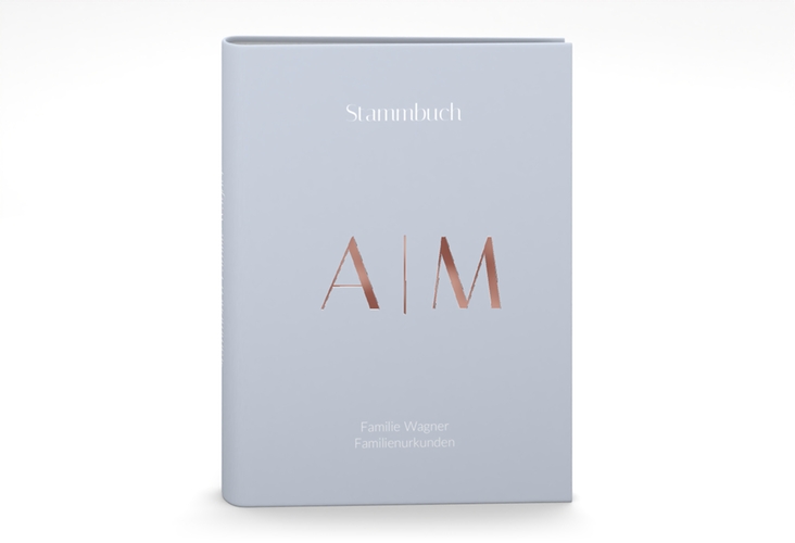 Stammbuch A5 Clean Initial Stammbuch A5 blau rosegold
