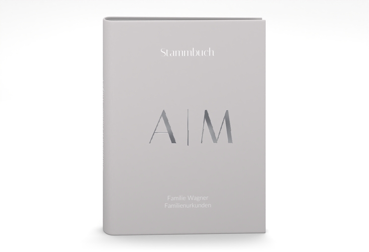 Stammbuch A5 Clean Initial Stammbuch A5 grau silber