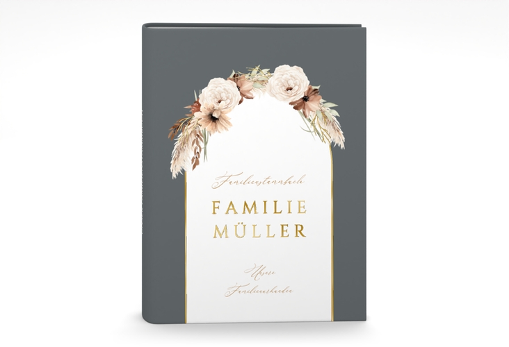 Stammbuch A5 Blumenbogen Stammbuch A5 grau gold