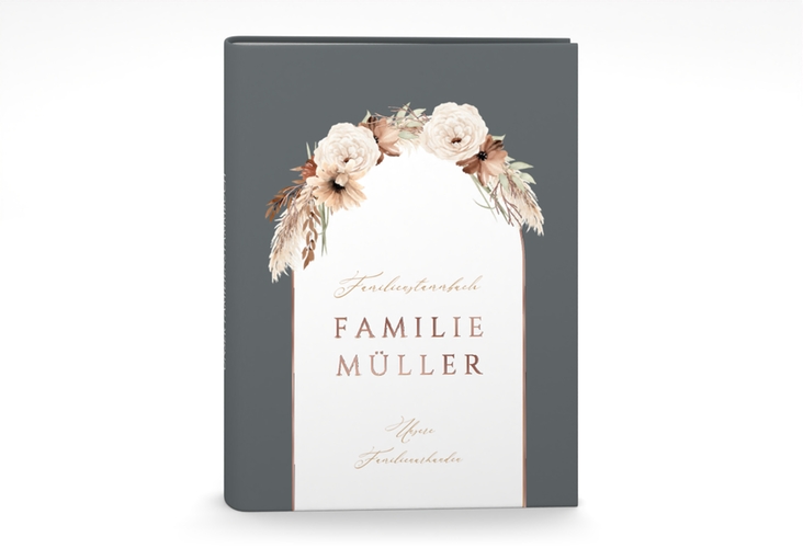 Stammbuch A5 Blumenbogen Stammbuch A5 grau rosegold