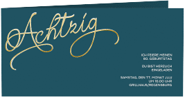 Klick: Details zu Einladung 80. Geburtstag "Schwungvoll" anzeigen Einladung 80. Geburtstag "Schwungvoll"