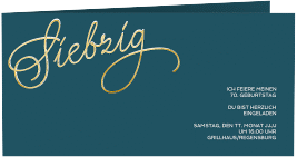 Klick: Details zu Einladung 70. Geburtstag "Schwungvoll" anzeigen Einladung 70. Geburtstag "Schwungvoll"