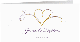 Dankeskarte Hochzeit "Envie"