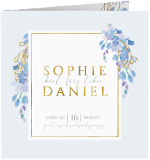 Hochzeitseinladung "Blauregen"