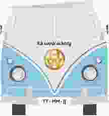 Einladung 80. Geburtstag "Bulli Bus"