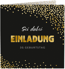 Einladung Geburtstag "Glitzer"