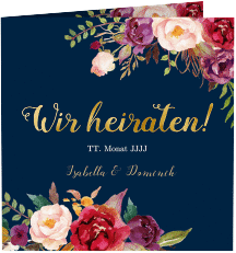 Klick: Details zu Hochzeitseinladung "Flowers" anzeigen Hochzeitseinladung "Flowers"